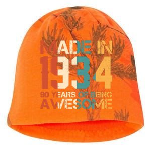 Retro Made In 1934 90 Years Of Being Awesome Birthday Kati - Camo Knit Beanie