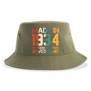 Retro Made In 1934 90 Years Of Being Awesome Birthday Sustainable Bucket Hat