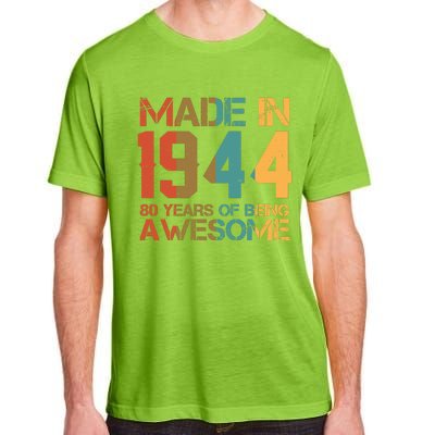 Retro Made In 1944 80 Years Of Being Awesome Birthday Adult ChromaSoft Performance T-Shirt