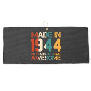 Retro Made In 1944 80 Years Of Being Awesome Birthday Large Microfiber Waffle Golf Towel