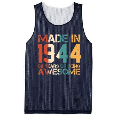 Retro Made In 1944 80 Years Of Being Awesome Birthday Mesh Reversible Basketball Jersey Tank