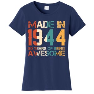 Retro Made In 1944 80 Years Of Being Awesome Birthday Women's T-Shirt