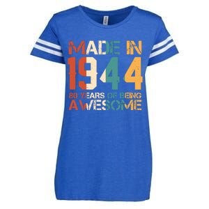 Retro Made In 1944 80 Years Of Being Awesome Birthday Enza Ladies Jersey Football T-Shirt