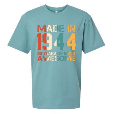 Retro Made In 1944 80 Years Of Being Awesome Birthday Sueded Cloud Jersey T-Shirt