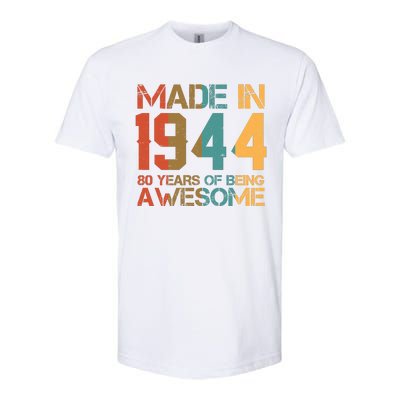 Retro Made In 1944 80 Years Of Being Awesome Birthday Softstyle CVC T-Shirt