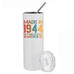 Retro Made In 1944 80 Years Of Being Awesome Birthday Stainless Steel Tumbler