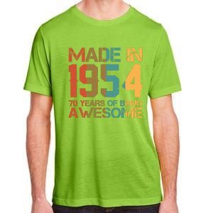 Retro Made In 1954 70 Years Of Being Awesome Birthday Adult ChromaSoft Performance T-Shirt