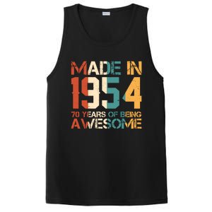 Retro Made In 1954 70 Years Of Being Awesome Birthday PosiCharge Competitor Tank