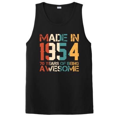 Retro Made In 1954 70 Years Of Being Awesome Birthday PosiCharge Competitor Tank