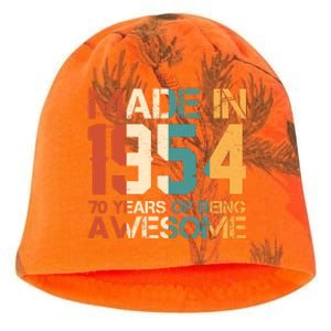 Retro Made In 1954 70 Years Of Being Awesome Birthday Kati - Camo Knit Beanie