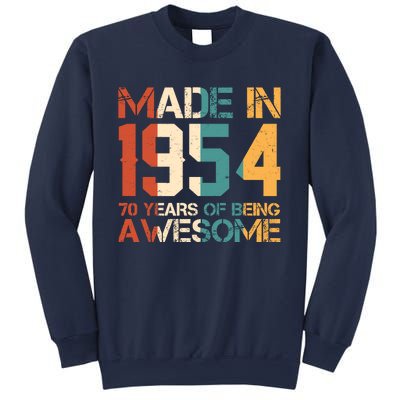 Retro Made In 1954 70 Years Of Being Awesome Birthday Sweatshirt