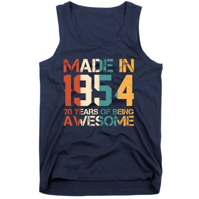 Retro Made In 1954 70 Years Of Being Awesome Birthday Tank Top