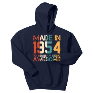 Retro Made In 1954 70 Years Of Being Awesome Birthday Kids Hoodie