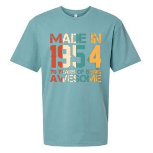 Retro Made In 1954 70 Years Of Being Awesome Birthday Sueded Cloud Jersey T-Shirt