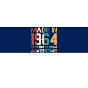 Retro Made In 1964 60 Years Of Being Awesome Birthday Bumper Sticker