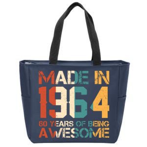 Retro Made In 1964 60 Years Of Being Awesome Birthday Zip Tote Bag