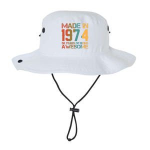 Retro Made In 1974 50 Years Of Being Awesome Birthday Legacy Cool Fit Booney Bucket Hat