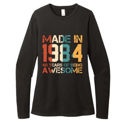 Retro Made In 1984 40 Years Of Being Awesome Birthday Womens CVC Long Sleeve Shirt