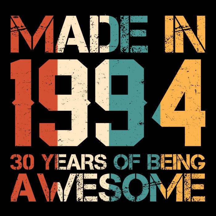 Retro Made In 1994 30 Years Of Being Awesome Birthday Drawstring Bag