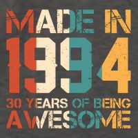 Retro Made In 1994 30 Years Of Being Awesome Birthday Vector Backpack
