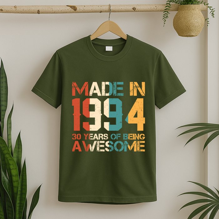 Retro Made In 1994 30 Years Of Being Awesome Birthday T-Shirt