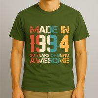 Retro Made In 1994 30 Years Of Being Awesome Birthday T-Shirt