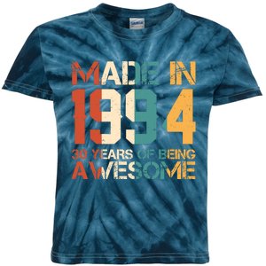 Retro Made In 1994 30 Years Of Being Awesome Birthday Kids Tie-Dye T-Shirt