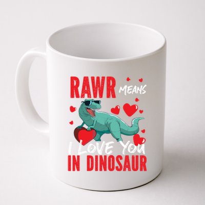 Rawr Means I Love You In Dinosaur Hearts Design Funny Gift Coffee Mug