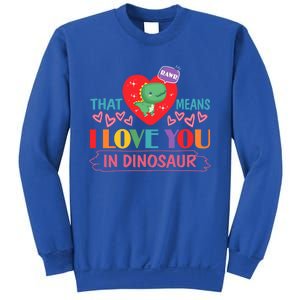 Rawr Means I Love You In Dinosaur Valentines Gift Dino Funny Gift Sweatshirt