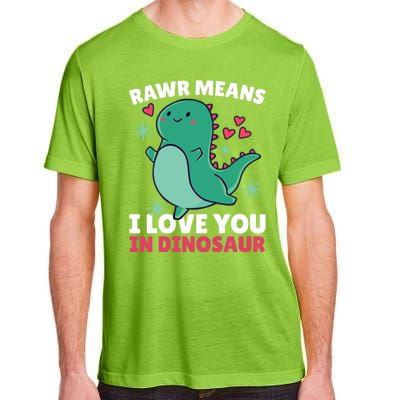 Rawr Means I Love You In Dinosaur Gift Adult ChromaSoft Performance T-Shirt