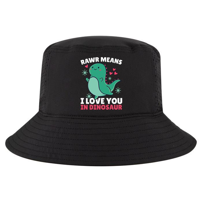 Rawr Means I Love You In Dinosaur Gift Cool Comfort Performance Bucket Hat
