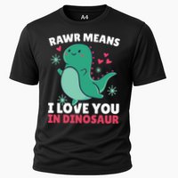 Rawr Means I Love You In Dinosaur Gift Cooling Performance Crew T-Shirt