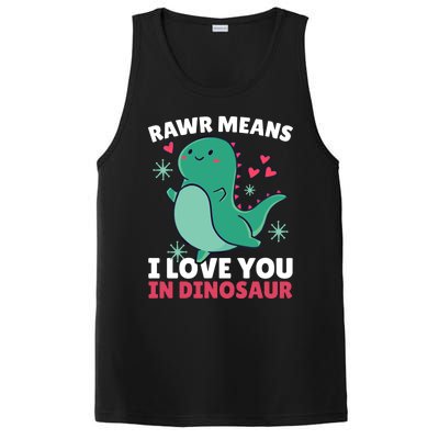 Rawr Means I Love You In Dinosaur Gift PosiCharge Competitor Tank