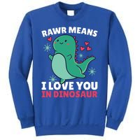 Rawr Means I Love You In Dinosaur Gift Sweatshirt