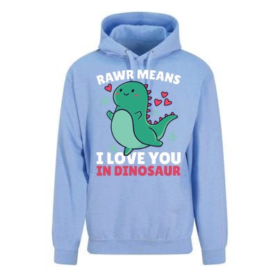 Rawr Means I Love You In Dinosaur Gift Unisex Surf Hoodie