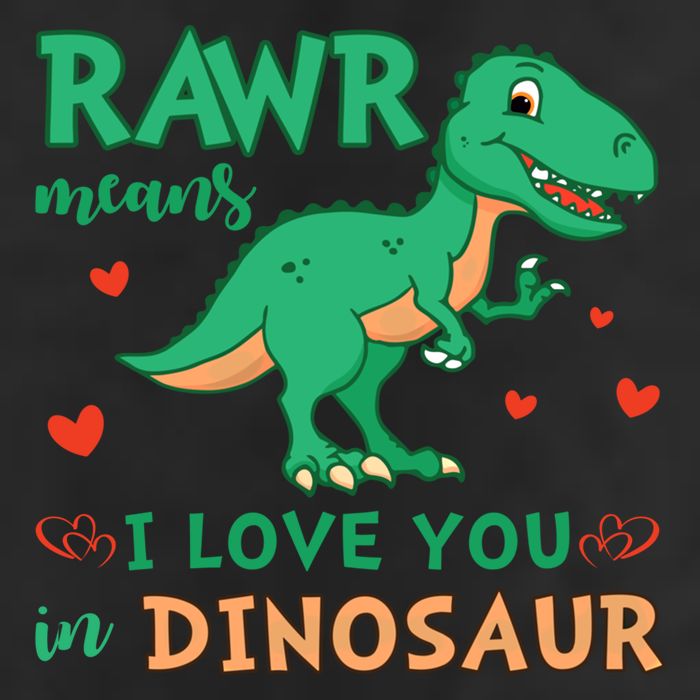 Rawr Means I Love You In Dinosaur Reptiles Png Meaningful Gift Cool Comfort Performance Bucket Hat