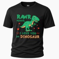 Rawr Means I Love You In Dinosaur Reptiles Png Meaningful Gift Cooling Performance Crew T-Shirt