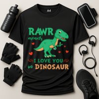 Rawr Means I Love You In Dinosaur Reptiles Png Meaningful Gift Cooling Performance Crew T-Shirt