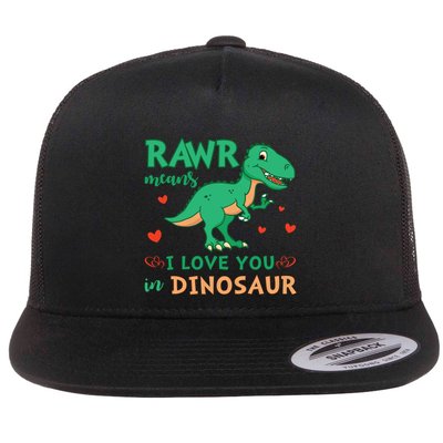 Rawr Means I Love You In Dinosaur Reptiles Png Meaningful Gift Flatbill Hat
