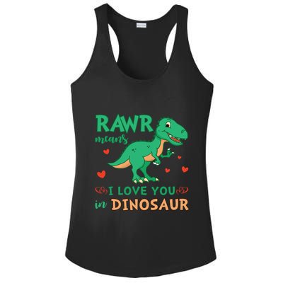 Rawr Means I Love You In Dinosaur Reptiles Png Meaningful Gift Ladies PosiCharge Competitor Racerback Tank