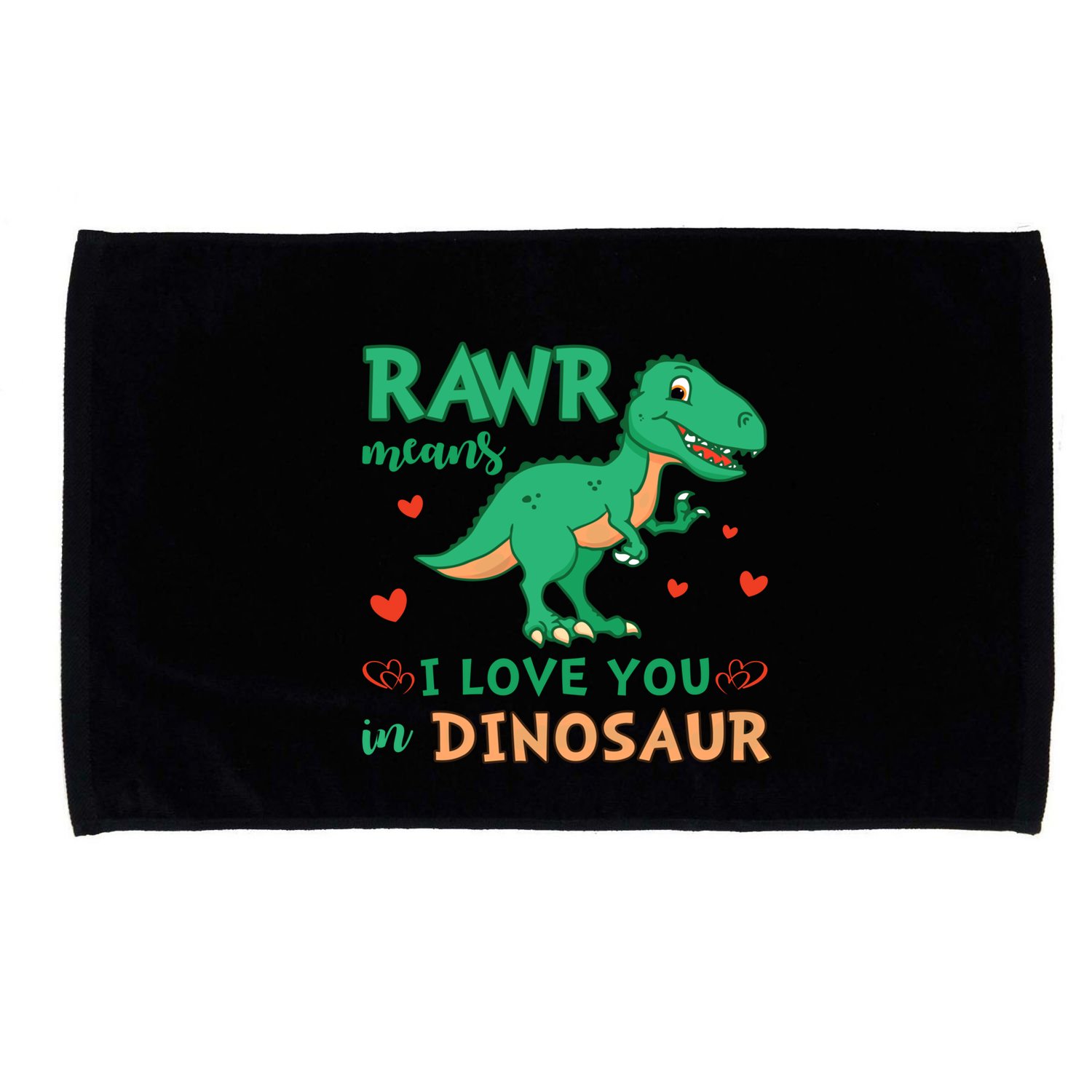 Rawr Means I Love You In Dinosaur Reptiles Png Meaningful Gift Microfiber Hand Towel