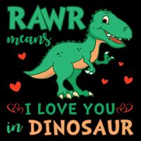 Rawr Means I Love You In Dinosaur Reptiles Png Meaningful Gift Kids Colorblock Raglan Jersey