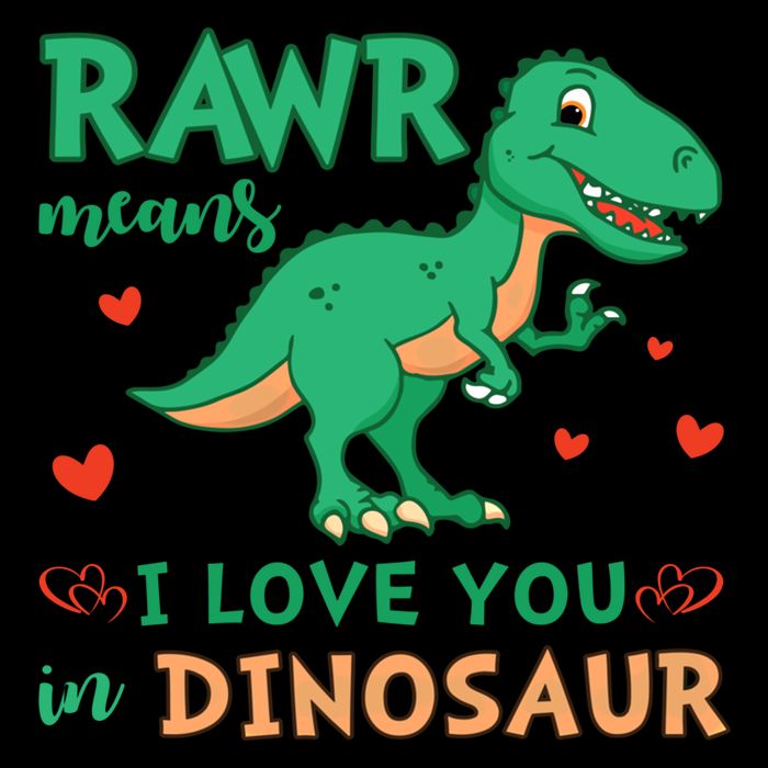 Rawr Means I Love You In Dinosaur Reptiles Png Meaningful Gift Kids Colorblock Raglan Jersey