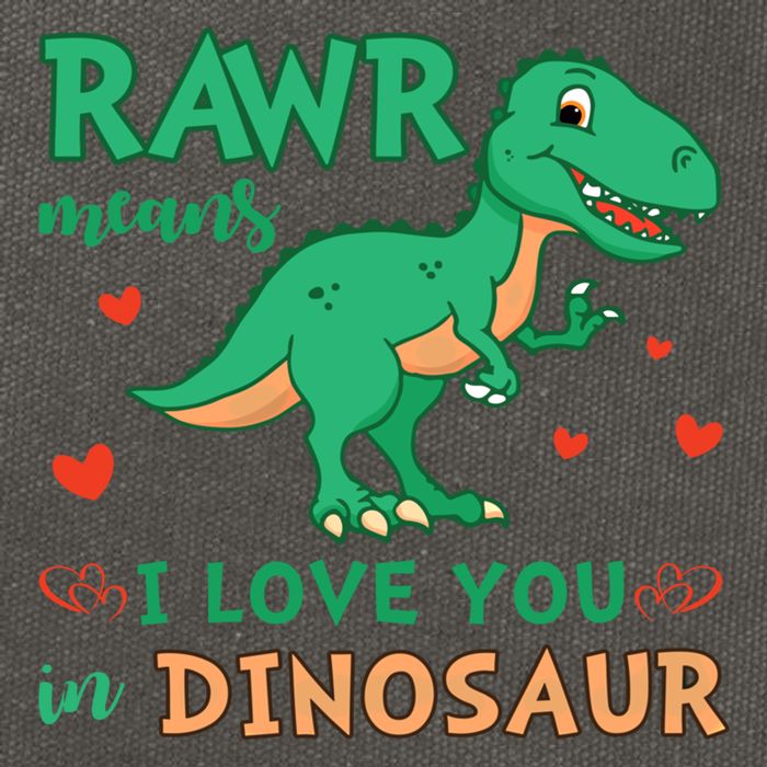 Rawr Means I Love You In Dinosaur Reptiles Png Meaningful Gift Cotton Canvas Backpack