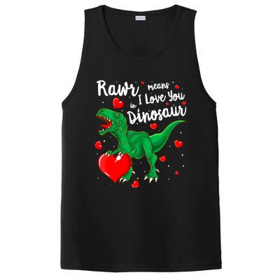 Rawr Means I Love You In Dinosaur Gift Valentines Day Cute Gift PosiCharge Competitor Tank