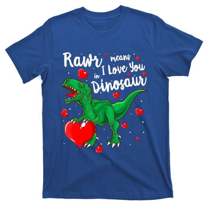 Rawr Means I Love You In Dinosaur Gift Valentines Day Cute Gift T-Shirt