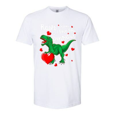 Rawr Means I Love You In Dinosaur Gift Valentines Day Cute Gift Softstyle CVC T-Shirt