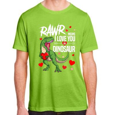 Rawr Means I Love You In Dinosaur T Rex Lover Valentine Funny Gift Adult ChromaSoft Performance T-Shirt