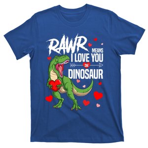 Rawr Means I Love You In Dinosaur T Rex Lover Valentine Funny Gift T-Shirt