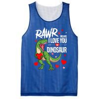 Rawr Means I Love You In Dinosaur T Rex Lover Valentine Funny Gift Mesh Reversible Basketball Jersey Tank